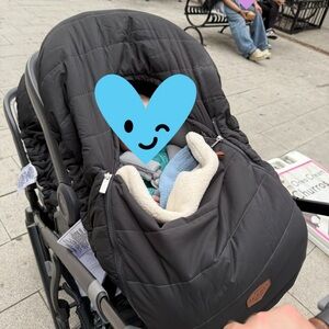 Cozy Black Stroller Footmuff